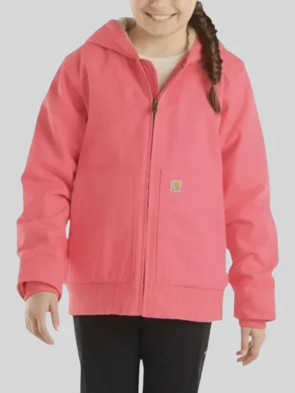 Pink Sherpa Carhartt Zipper Jacket