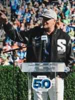 Seattle Seahawks Top 50 Players Black Varsity Jacket