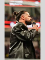 Seth Rollins Month Night 2025 WWE RAW Black Leather Long Coat