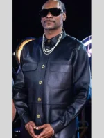 The Voice S28 Snoop Dogg Black Leather Jacket
