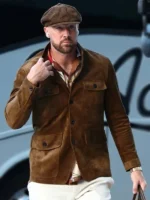 Travis Kelce Cashmere Suede Military Jacket