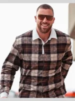 Travis Kelce Monogram Flannel Polo Shirt