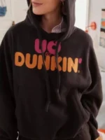 UO x Dunkin Graphic Bubble Black Hoodie