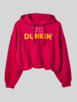 UO x Dunkin Graphic Bubble Hoodie Pink