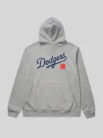 Undefeated x NE x Dodgers Stacked Logo Grey Hoodie