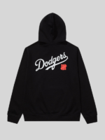 Undefeated x NE x Dodgers Stacked Logo Hoodie Black