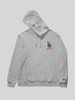 Undefeated x NE x Dodgers Stacked Logo Hoodie Grey