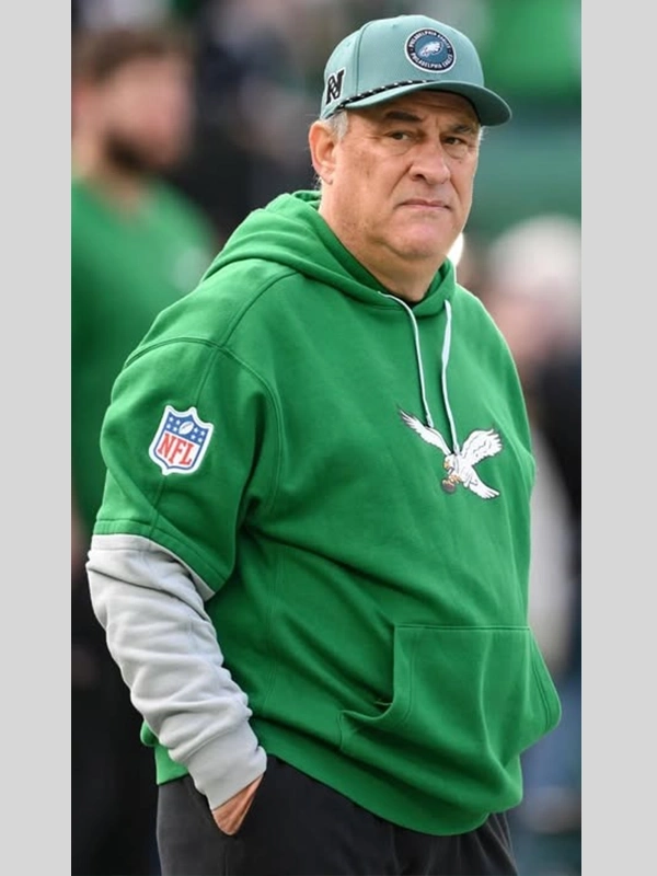 Vic Fangio Philadelphia Eagles Kelly Green Hoodie Vic Fangio Philadelphia Eagles Kelly Green Hoodie