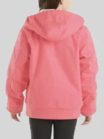 Womens Pink Carhartt Sherpa Hooded Jacket
