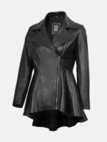 Womens Peplum Leather Jacket