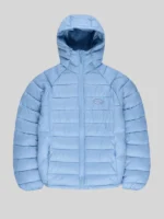 more money more love Blue Puffer jacket