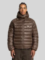 more money more love Brwon Puffer jacket