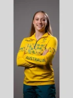 Abbey Wilcox 2026 Australia Milano Cortina Teal Graphic & AUSTRALIA Uniform