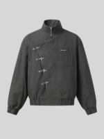 Aelfric Eden Metal Button Boxy Jacket Grey
