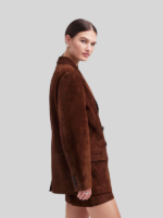 Alexa Chung Madewell Brown Blazer