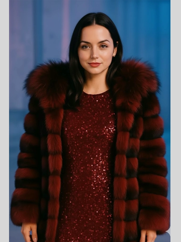 Ana de Armas Ballerina Fur Coat Ana de Armas Ballerina Fur Coat