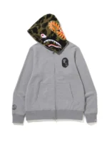 BAPE x OVO Shark Zip-Up Hoodie Grey