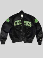 Boston Black Celtics Satin Starter Jacket