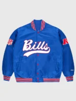 Buffalo Bills Golf Wang 2025 Royal Blue Satin Full-Snap Bomber Jacket