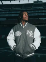 CNCPTS x Nike x Patriots 2025 Rivalries Wool Varsity Set In Jacket Grey White