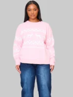 Christmas pink Sweater