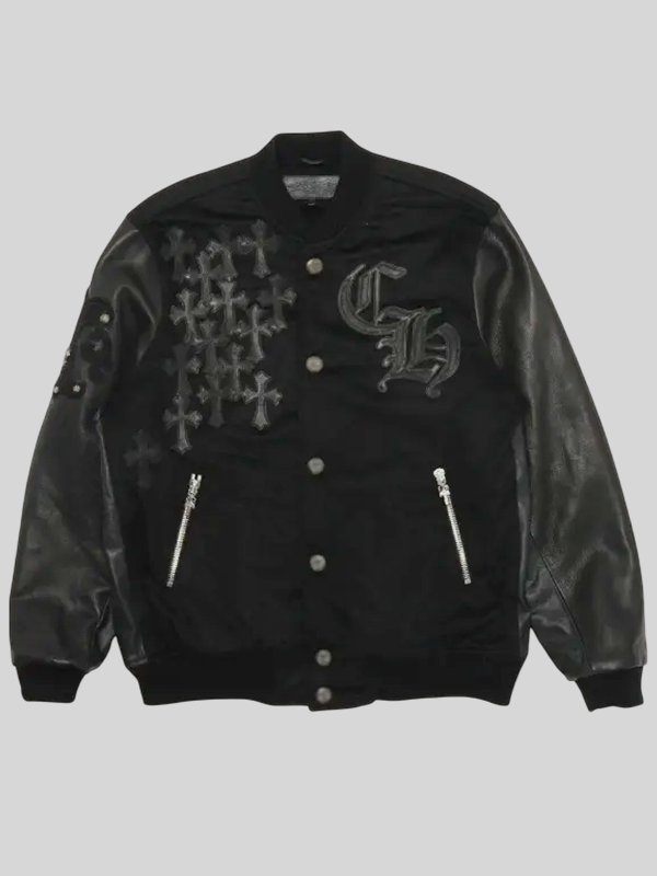 Chrome Heart Letterman Varsity Jacket Chrome Heart Letterman Varsity Jacket