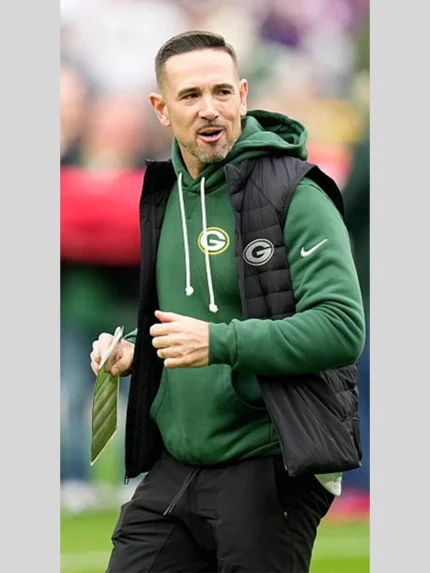 Coach Matt LaFleur Packers Black Puffer Vest