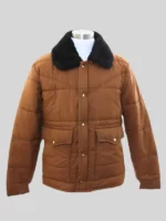 David Harbour Stranger Things S05 Brown Puffer Jacket