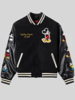 Disney Shoe Palace Mickey and Friends Icon Black Varsity Jacket