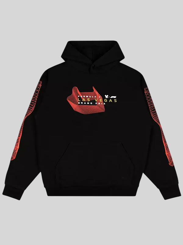 Disney x Formula 1 Las Vegas Grand Prix Black Hoodie Sweatshirt Disney x Formula 1 Las Vegas Grand Prix Black Hoodie Sweatshirt