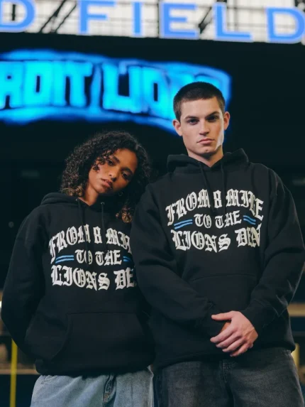 Eminem x Detroit Lions Helmet Black Hoodie