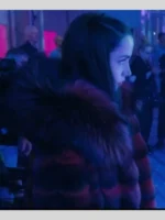 Eve Ana de Armas 2025 Ballerina Movie Plush Fur Lapel Long Coat