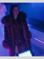 Eve Ana de Armas Ballerina Fur Long Coat