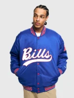 Golf Wang 2025 Buffalo Bills Satin Bomber Jacket Royal Blue