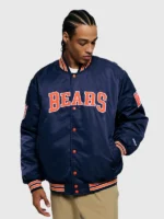 Golf Wang 2025 Chicago Bears Satin Bomber Jacket Navy