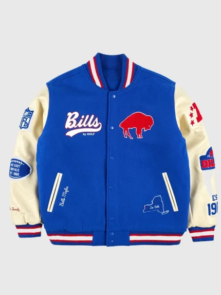 Golf Wang x Buffalo Bills 2025 Royal Blue Varsity Full Snap Jacket
