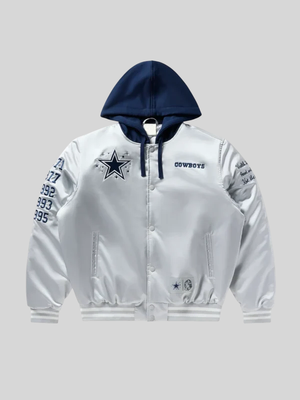 Grey Billionaire Boys Club Dallas Cowboys Satin Jacket Grey Billionaire Boys Club Dallas Cowboys Satin Jacket