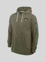 Kellen Moore New Orleans Saints 2025 Salute to Service Hoodie Olive Green