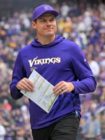 Kevin OConnell Vikings Hooded Long Sleeve T-Shirt