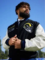 LA Rams Kyren Williams Shoe Palace Nike NFL Rivalries Varsity Jacket