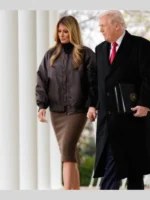 Melania Trump Black Bomber Jacket