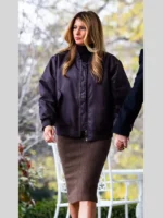 Melania Trump suits up in trendy bomber jacket