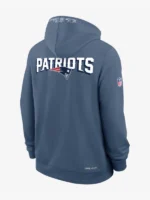 Men's Nike Storm Blue New England Patriots 2025 Rivalries Collection Standard Issue Sideline Dri-FIT Hoodie