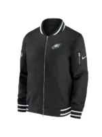 Men's Philadelphia Eagles Nike Black Coach Full-Zip Bomber Jacket