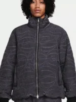 Nike Mens Woven Full-Zip Basketball Jacket Grey