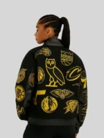 OVO x NBA Jeff Hamilton Team Icons Black Jacket