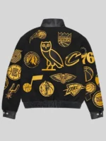 OVO x NBA Jeff Hamilton Team Icons Jacket Black