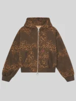 Buy Scuffers Leopard Hoodie | Scff Leopard Zipper Hoodie