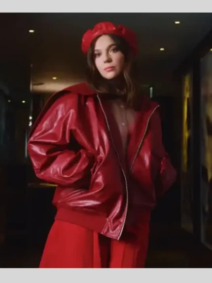 Synnove Karlsen Fletcher UK Fabric Magazine Red Leather Jacket