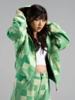 Very Cool x Minecraft Creeper Denim Jacket Green